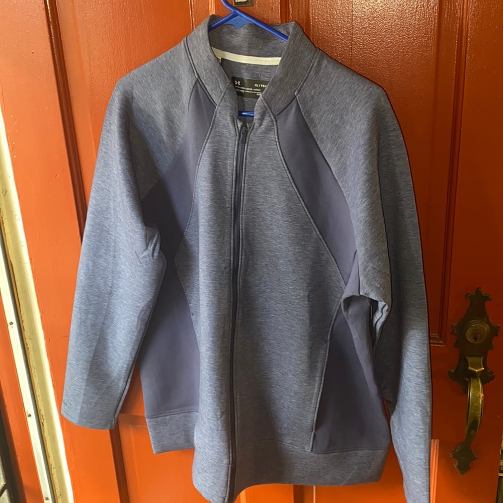 Storm fitted light blue water-repellent jacket